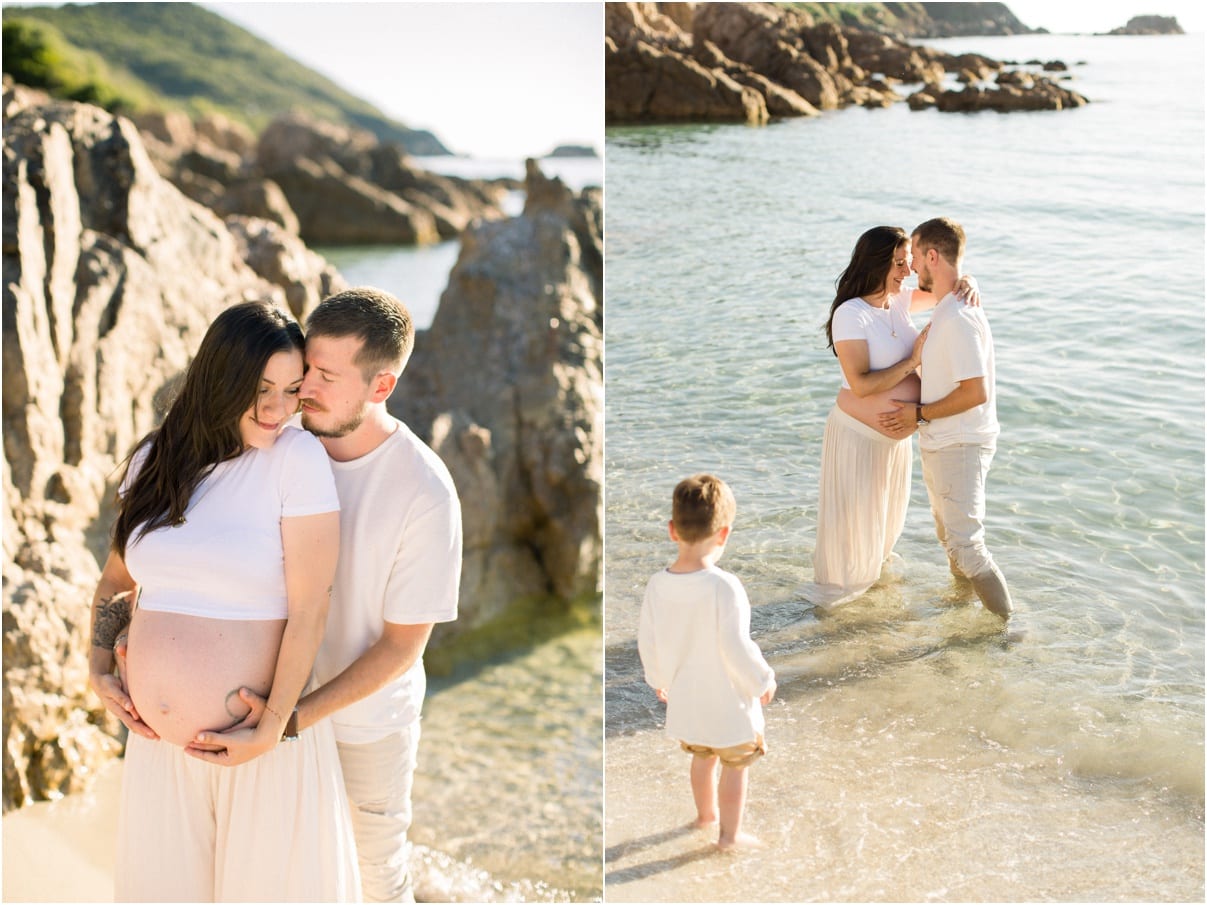 Shooting grossesse sur la plage