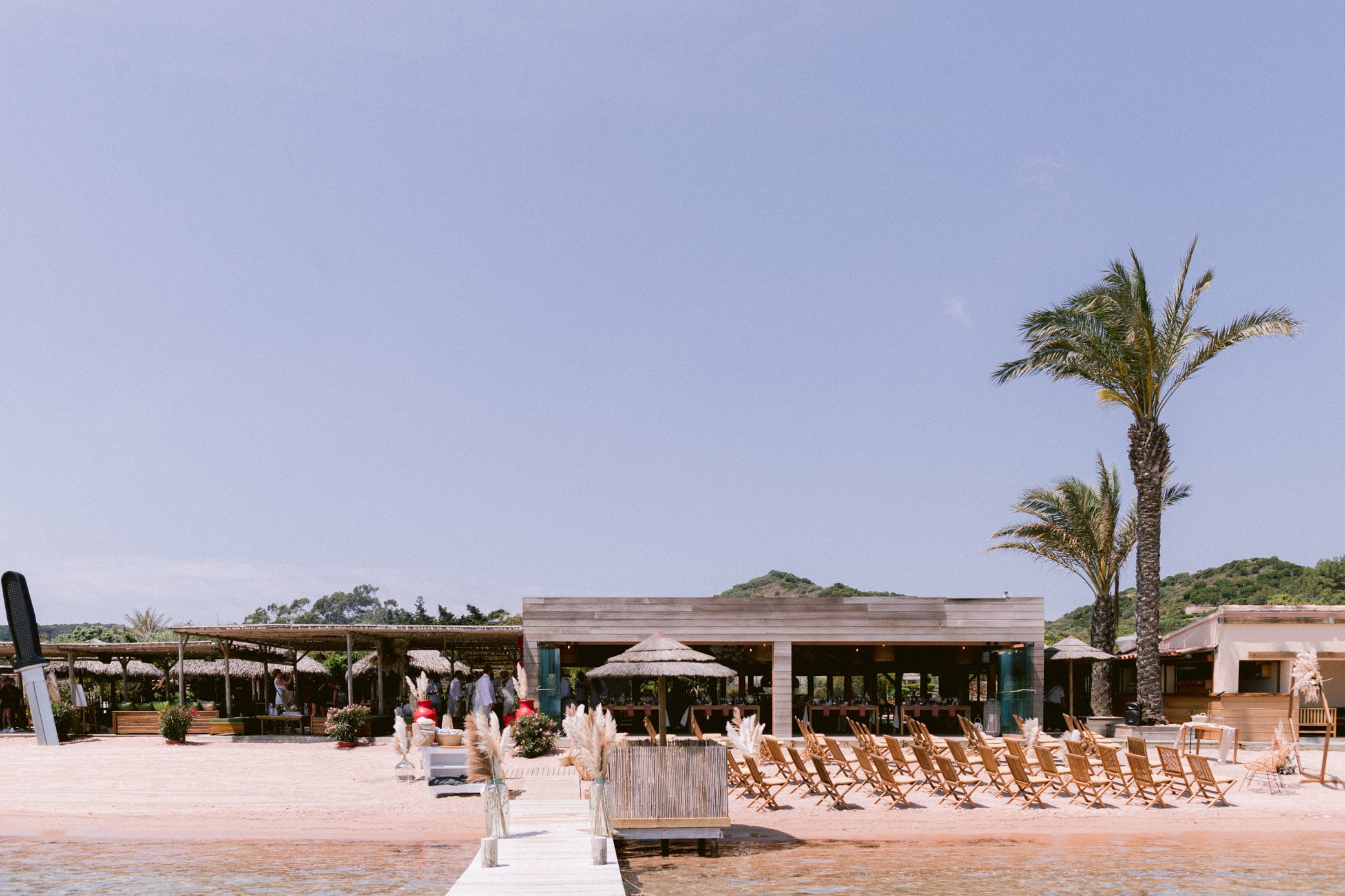 paillote mariage corse